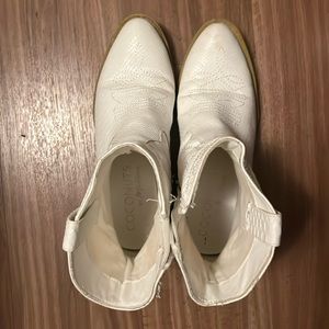 Free people white cow boy boots